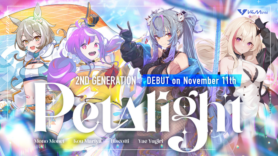 英語圏VTuberプロジェクト「V4Mirai」より、新たに4名の第2期生がデビュー！