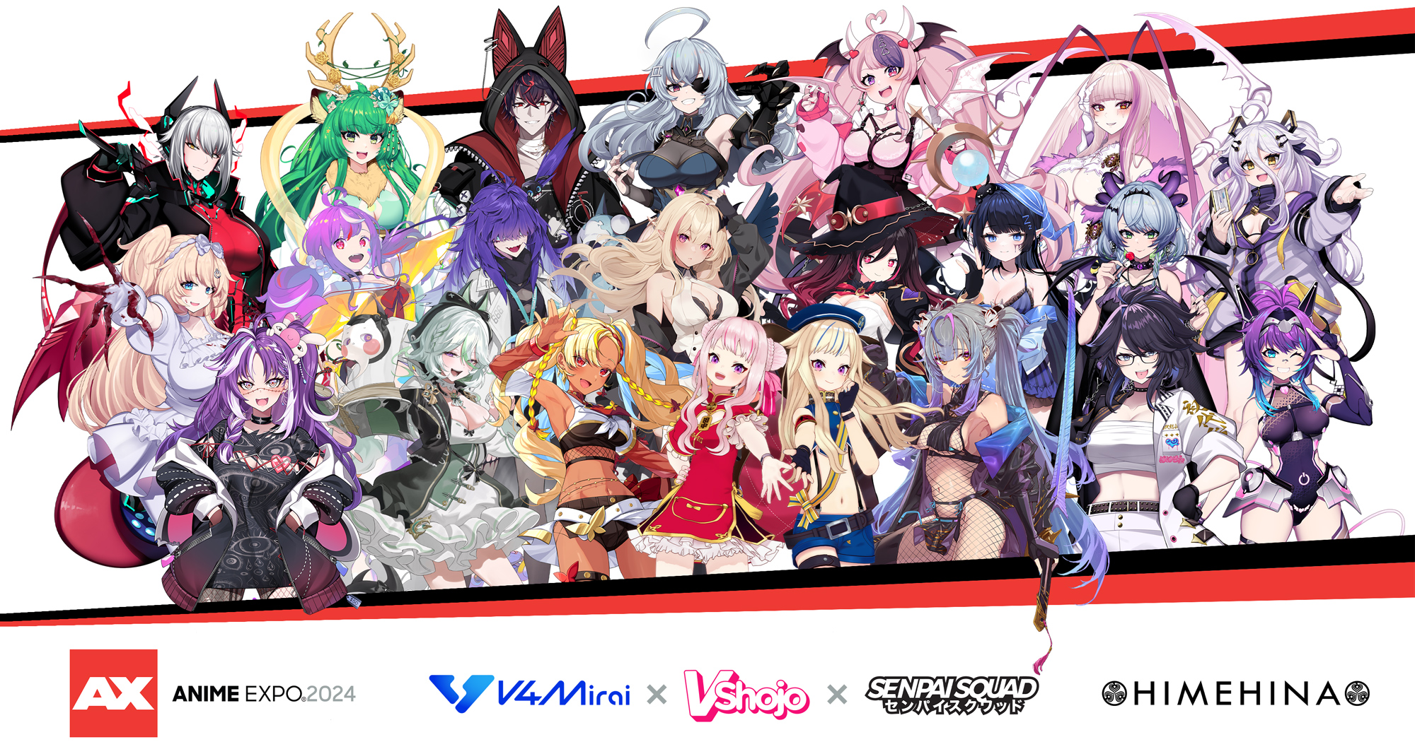 北米最大級のアニメイベント『Anime Expo 2024』に「V4Mirai × VShojo × Senpai Squad」と「HIMEHINA」がブース出展！